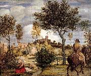 Olivier, Woldemar Friedrich Ideal Landscape with Horseman Spain oil painting artist